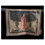 SIGNED FRANCE NEEDLEPOINT HANGING TAPESTRY