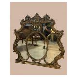 BASSETT FURNITURE ORNATE RESIN MIRROR