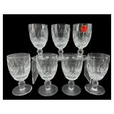 SET OF 7 WATERFORD CRYSTAL COLLEEN WHITE WINE