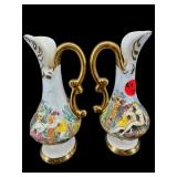 PR OF CAPODIMONTE MINIATURE EWERS
