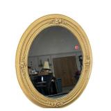 ANTIQUE GOLD ORNATE OVAL MIRROR