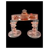 3 PC LOT ELEGANT AND ETCHED PINK DEPRESSION GLASS