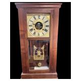 EMPIRE 2 WEIGHT SOLID WALNUT CLOCK