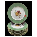 SET OF 12 ROYAL WORCESTER DECORATIVE FRUIT PLATES