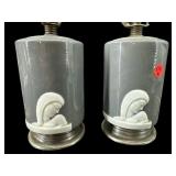 PR OF PORCELAIN WOMEN BUST TABLE LAMPS