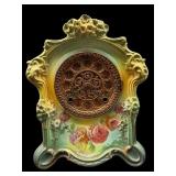 ROYAL BOND GERMAN PORCELAIN MANTLE CLOCK, AS IS