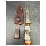DAMASCUS CUSTOM FIXED BLADE KNIFE