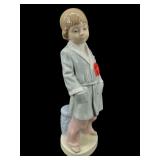 LLADRO BOY IN A BLUE BATHROBE PORCELAIN FIGURINE