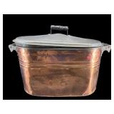 LARGE COPPER BOILER WITH LID