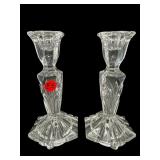PR OF QUALITY CRYSTAL CANDLESTICKS