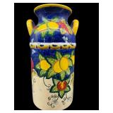 LARGE ITALIAN HAND PAINTED POTTERY MILK JUG