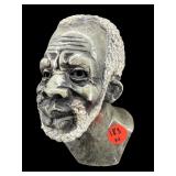 SIGNED WILSON HAND CARVED AFRICAN SHONA STONE BUST