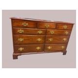 HENKEL HARRIS 9 DRAWER CHERRY DRESSER