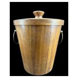 MCM TEAK ICE BUCKET WITH LID