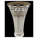 HUGE TALL LENOX FLORENTINE & PEARL VASE