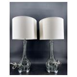 2 MODERN DESIGN BUBBLE GLASS LAMPS