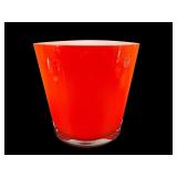 MODERN DESIGN RED CASED GLASS VASE