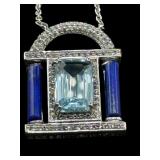 DESIGNER VICTORIA WIECK STERLING BLUE TOPAZ L