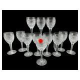 12 ARISTOCRAT BY AMERICAN CUT WINE STEMS