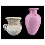 2 PC LOT DECORATIVE VASES