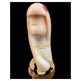 CARVED PINK STONE NATIVE AMERICAN STYLE SCULPTURE