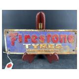 FIRESTONE TIRES ADVERTISING CAST IRON SIGN