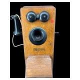 ANTIQUE OAK STROMBERG CARLSON WALL TELEPHONE