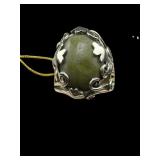 DESIGNER HEAVY STERLING CONNEMARA MARBLE RING;