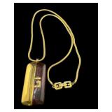 1979ï¿½S GIVENCHY AMBER GOLD TONE NECKLACE