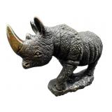 SHONA METAL RHINO SCULPTURE