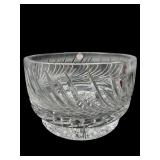 LARGE QUALITY POLAND CUT CRYSTAL FOOTED BOWL