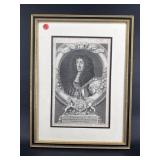 ANTIQUE CHARLES II KING OF ENGLAND ENGRAVING