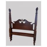 ANTIQUE ACANTHUS CARVED SOLID MAHOGANY POSTER BED