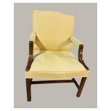HIGH QUALITY MAHOGANY CHIPPENDALE OPEN ARM CHAIR