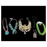 5 PIECE LOT OF COSTUME NECKLACES