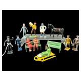14 PC LOT OF SMALL LEAD FIGURINES