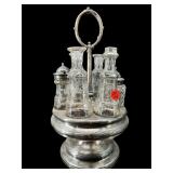 ANTIQUE SILVERPLATE 6 PC CASTER SET