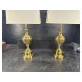 2 QUALITY BRASS TABLE LAMPS
