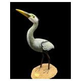 HAND CARD AND PAINTED GLASS EYES SHORE BIRD