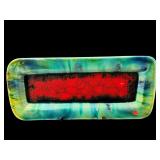 LARGE MULTI COLOR GLAZE ART POTTERY SERVING TRAY