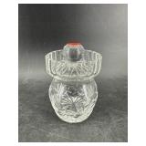 QUALITY CUT CRYSTAL MUSTARD/JELLY JAR