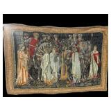 SIGNED FRANCE HANGING NEEDLEPOINT TAPESTRY