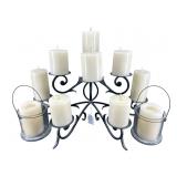 RESTORATION HARDWARE IRON BATTERY CANDLE SET