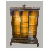 2 PC ORIENTAL OPEN BOOKCASE
