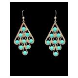 DESIGNER JAY KING STERLING TURQUOISE CHANDELIER