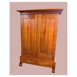 19TH CENT WALNUT EMPIRE WARDROBE