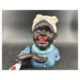 CAST IRON BLACK AMERICANA MECHANICAL BANK