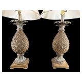 2 LARGE DECORATOR PINEAPPLE TABLE LAMPS