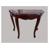 ROSEWOOD CARVED HALF ROUND TABLE
