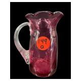 PILGRIM CRANBERRY SWIRL SMALL PITCHER